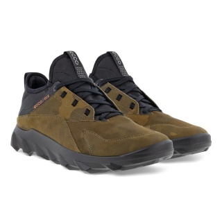 ECCO Hiking Shoes MX Low Nubuck Leather - durable sole, sock-like construction made of Neoprene - tarmac brown Men